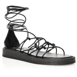 AQUA Star Women's Faux Leather Gladiator Strappy Sandals Size 7 $108